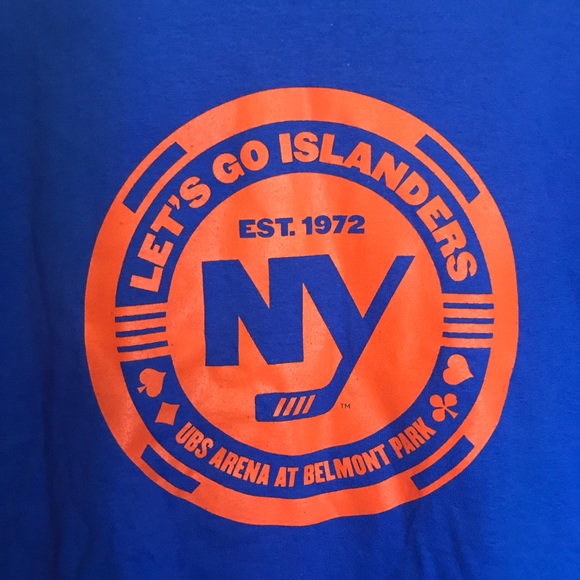 NHL ISLANDERS COTTON BLUE CREW NECK "LETS GO ISLANDERS" UBS ARENA - SIZE XL - Picture 2 of 6